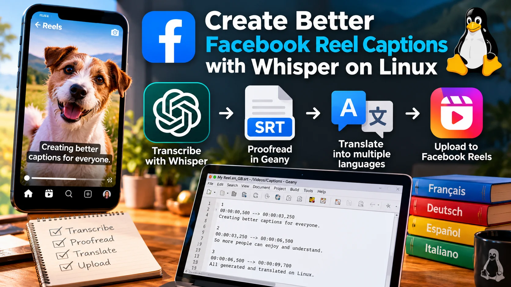 Fixing Facebook’s Terrible Auto-Captions with Whisper on Linux