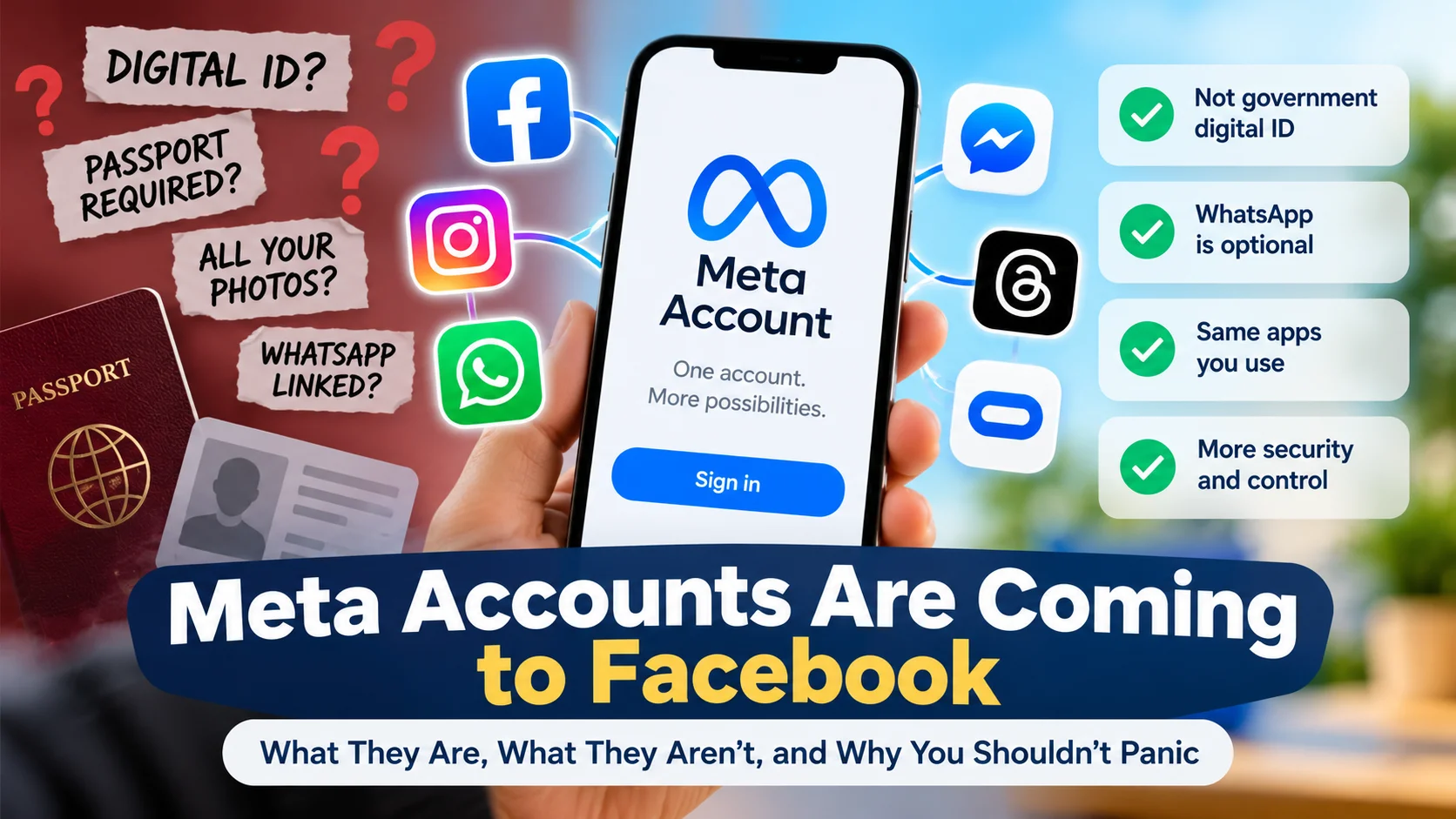 Meta Accounts Are Coming to Facebook: What They Are, What They Aren't, and Why You Shouldn't Panic